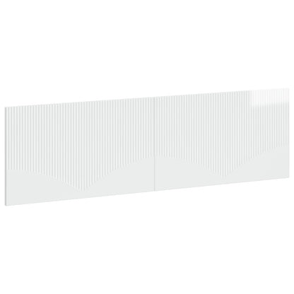 Wall-Mounted Headboard HOORN High Gloss White Engineered Wood
