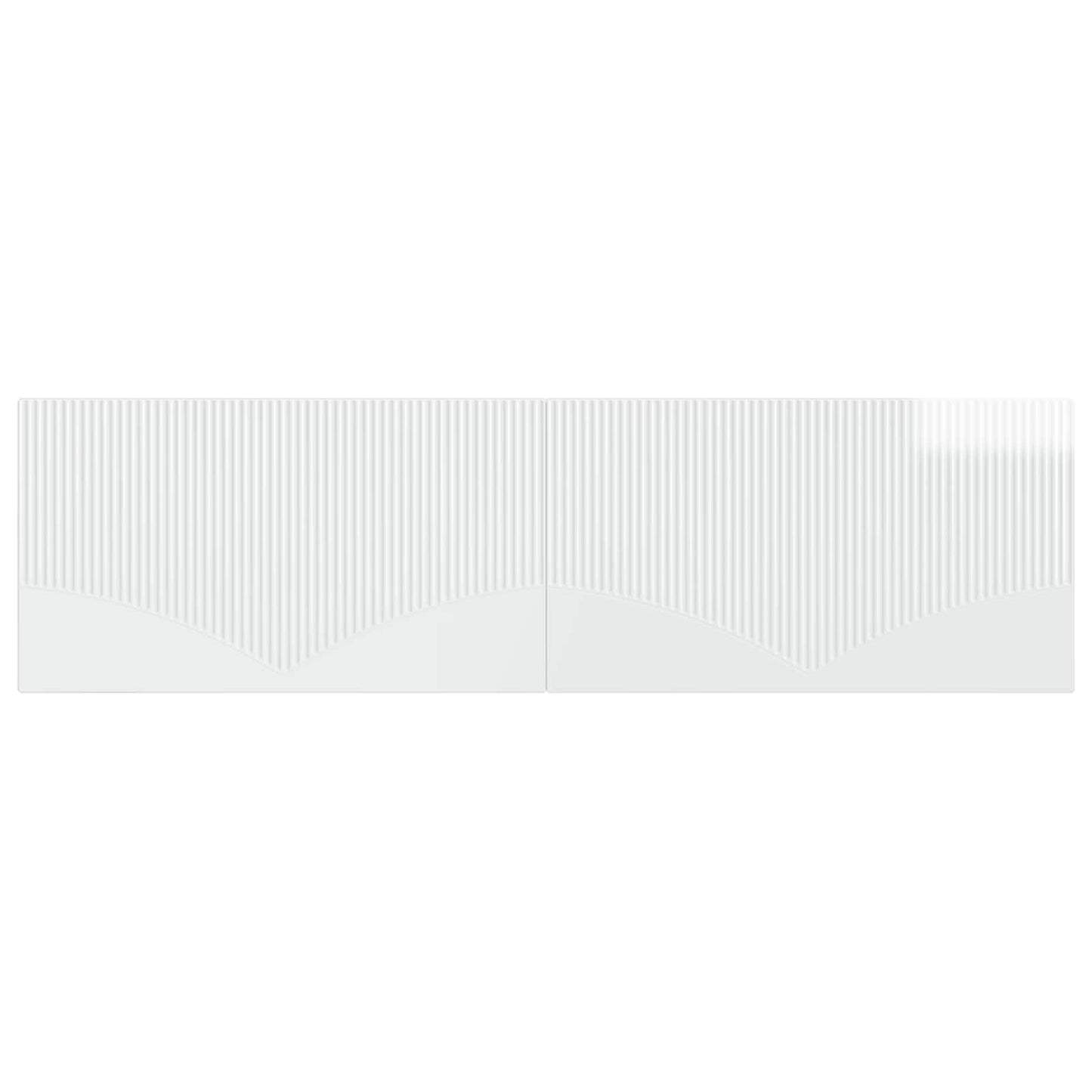 Wall-Mounted Headboard HOORN High Gloss White Engineered Wood