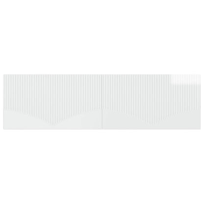 Wall-Mounted Headboard HOORN High Gloss White Engineered Wood