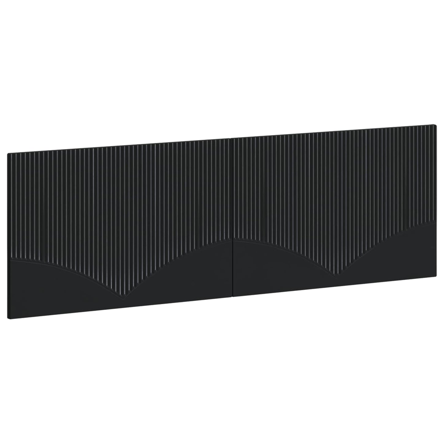 Wall-Mounted Headboard HOORN Black Engineered Wood