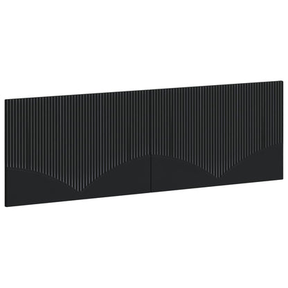 Wall-Mounted Headboard HOORN Black Engineered Wood