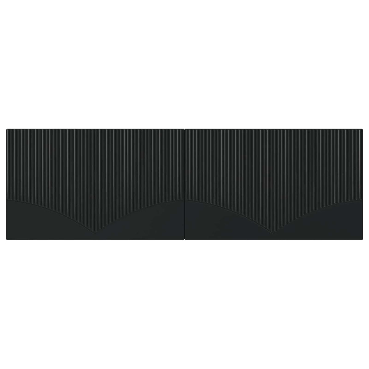 Wall-Mounted Headboard HOORN Black Engineered Wood