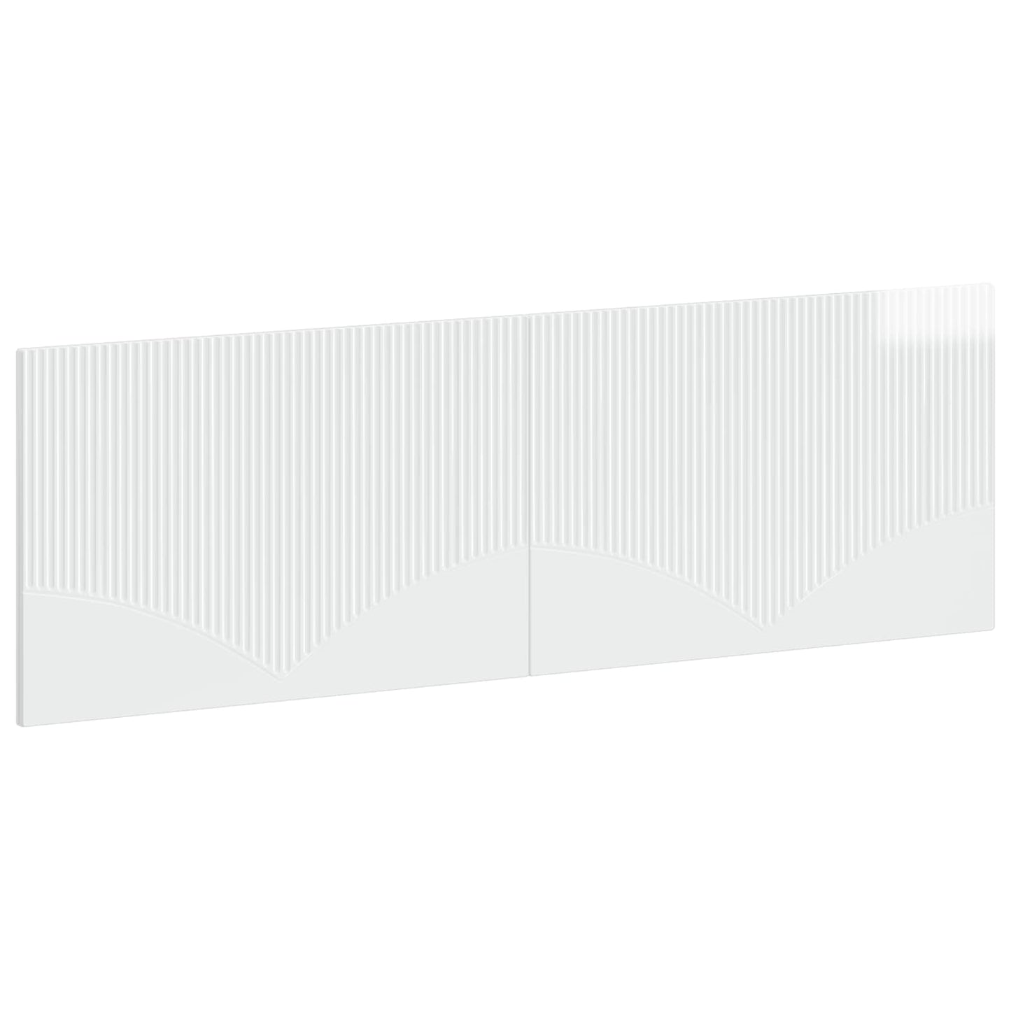 Wall-Mounted Headboard HOORN High Gloss White Engineered Wood