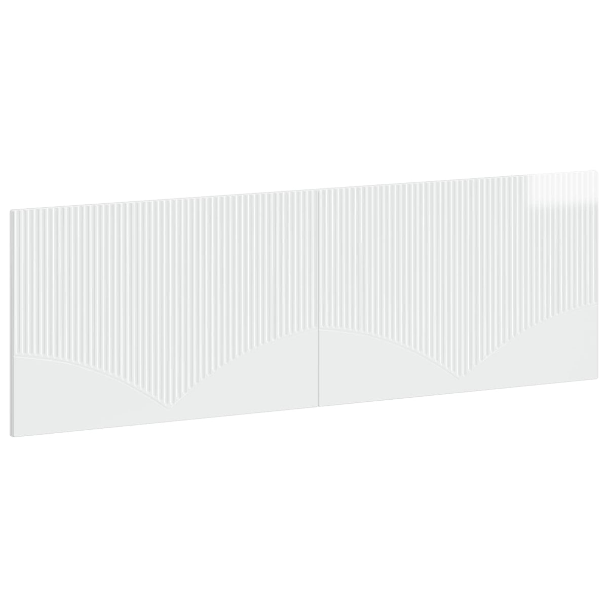 Wall-Mounted Headboard HOORN High Gloss White Engineered Wood
