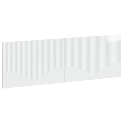 Wall-Mounted Headboard HOORN High Gloss White Engineered Wood