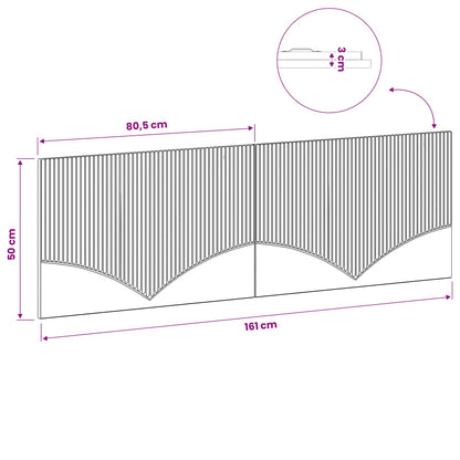 Wall-Mounted Headboard HOORN High Gloss White Engineered Wood