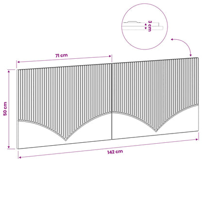 Wall-Mounted Headboard HOORN Concrete Grey Engineered Wood
