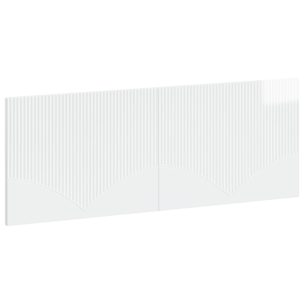 Wall-Mounted Headboard HOORN High Gloss White Engineered Wood
