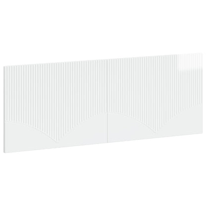 Wall-Mounted Headboard HOORN High Gloss White Engineered Wood