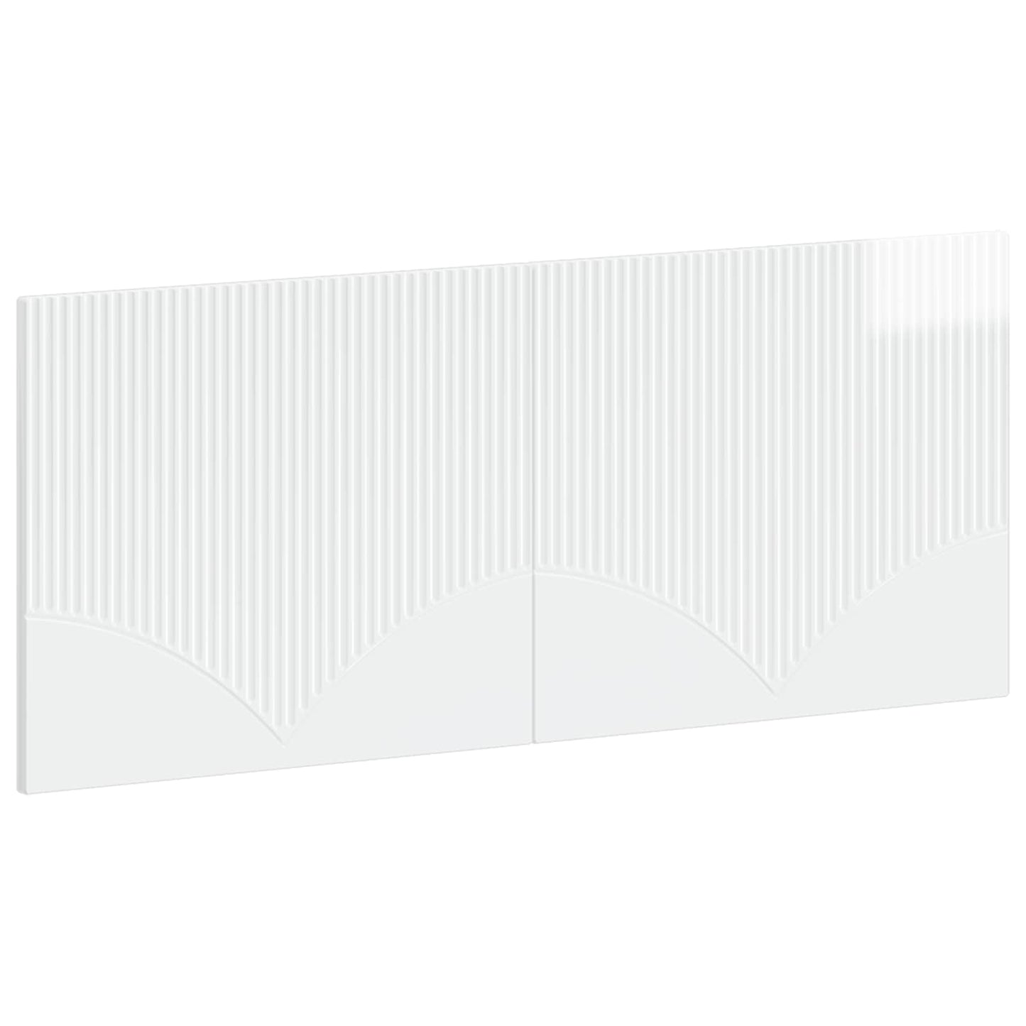 Wall-Mounted Headboard HOORN High Gloss White Engineered Wood