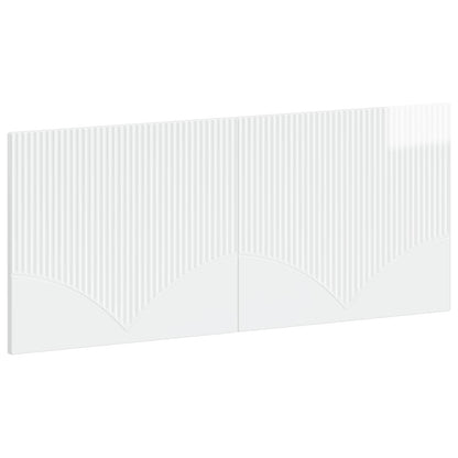 Wall-Mounted Headboard HOORN High Gloss White Engineered Wood
