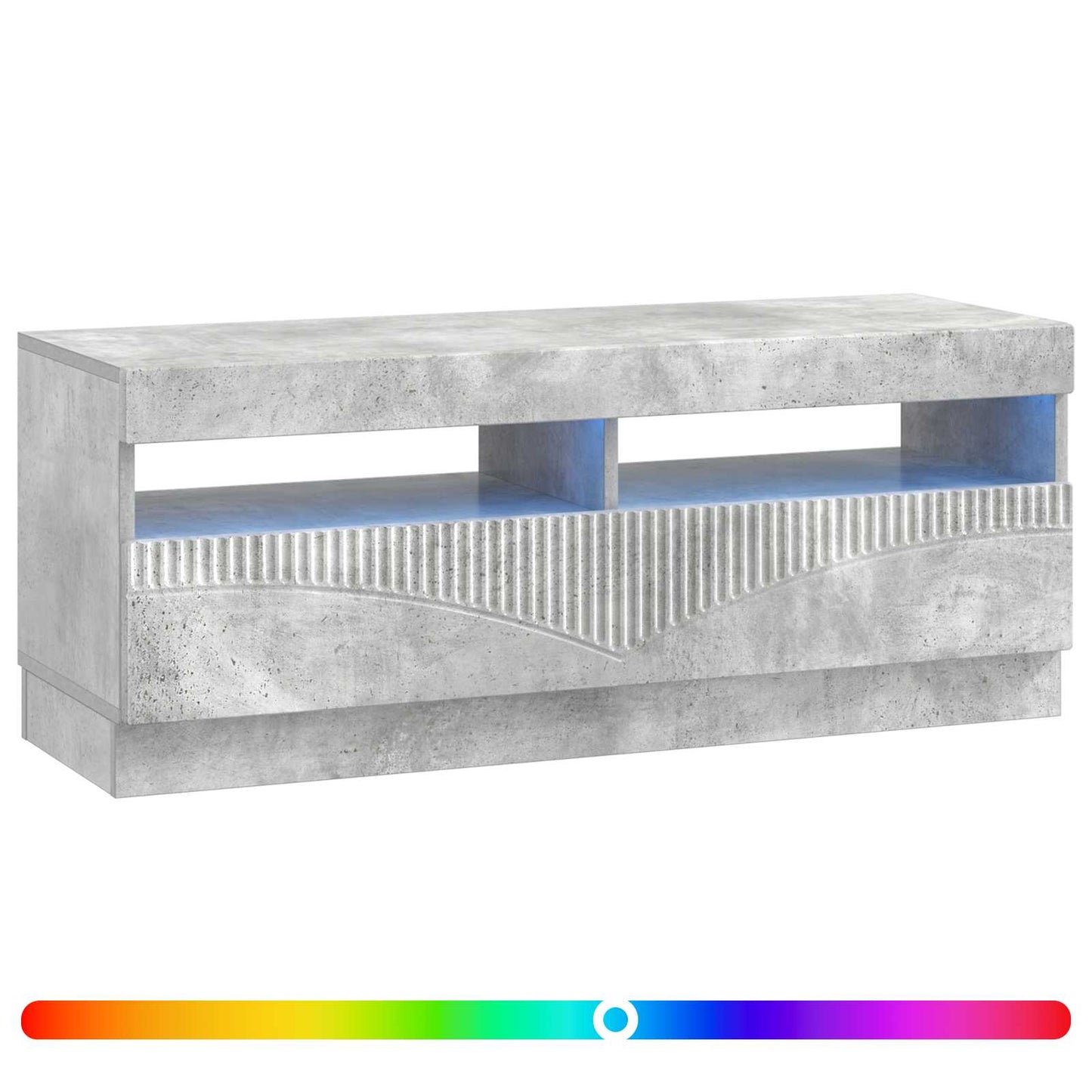 LED TV Cabinet Concrete Grey Engineered Wood