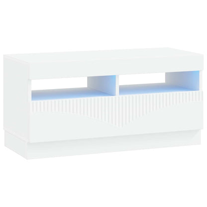 LED TV Cabinet White Engineered Wood