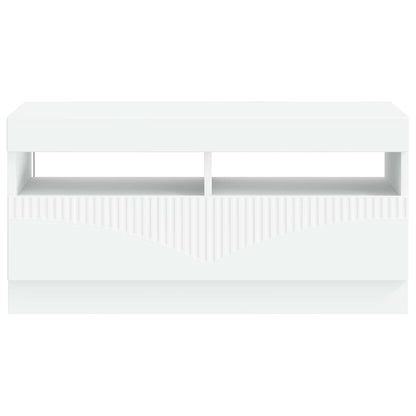 LED TV Cabinet White Engineered Wood