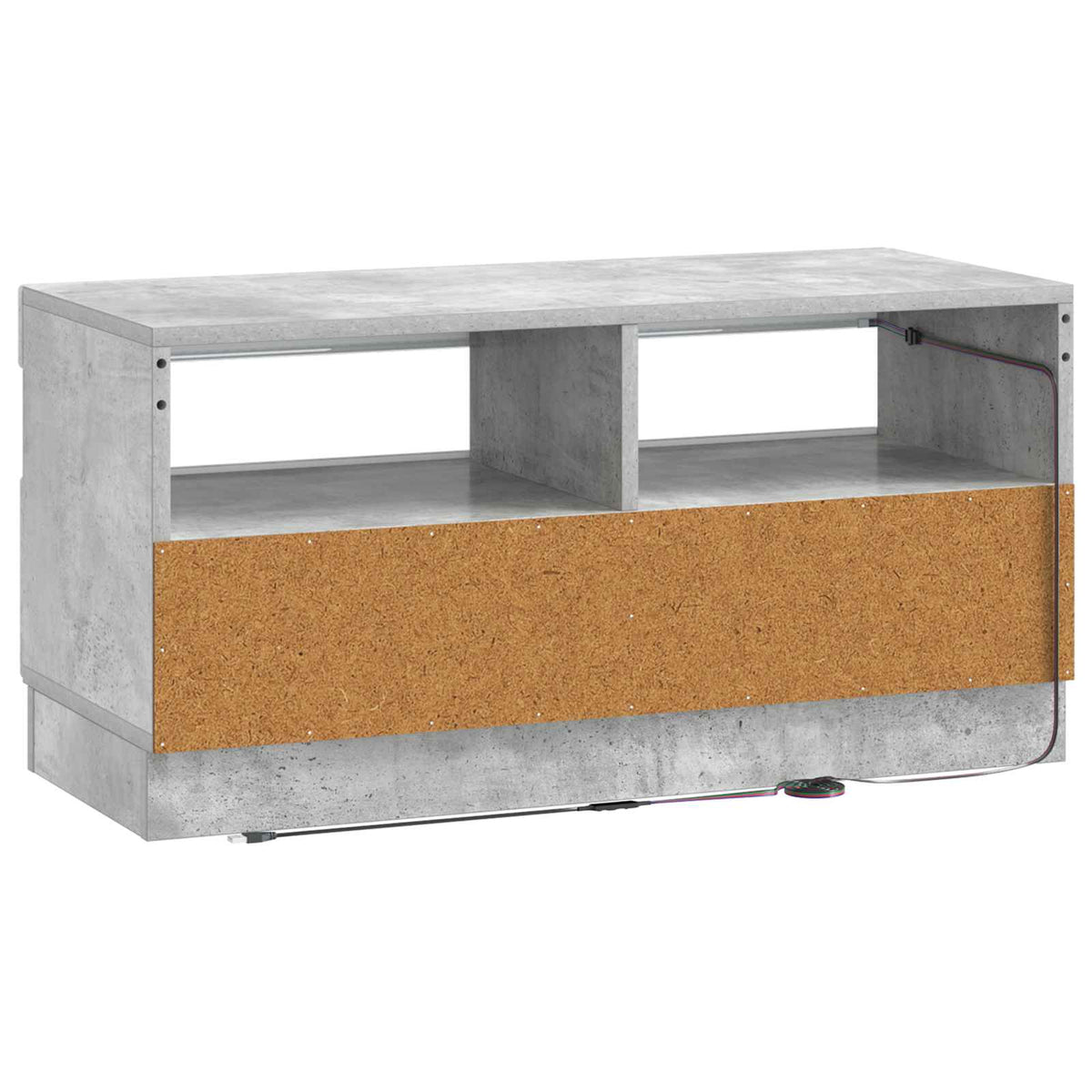LED TV Cabinet Concrete Grey Engineered Wood