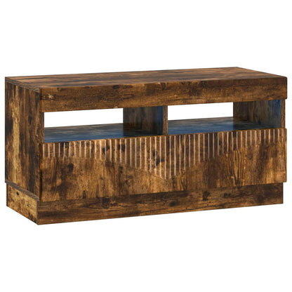 LED TV Cabinet Smoked Oak Engineered Wood