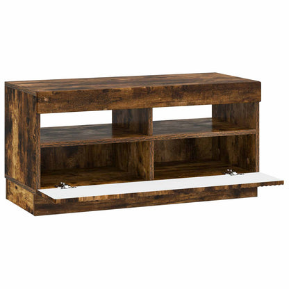 LED TV Cabinet Smoked Oak Engineered Wood