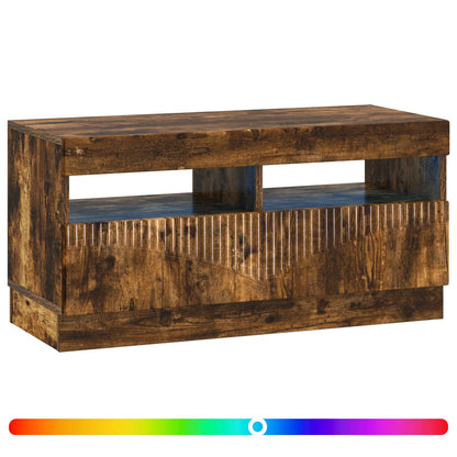 LED TV Cabinet Smoked Oak Engineered Wood