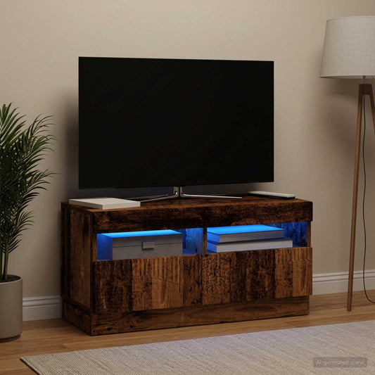 LED TV Cabinet Old Wood Engineered Wood