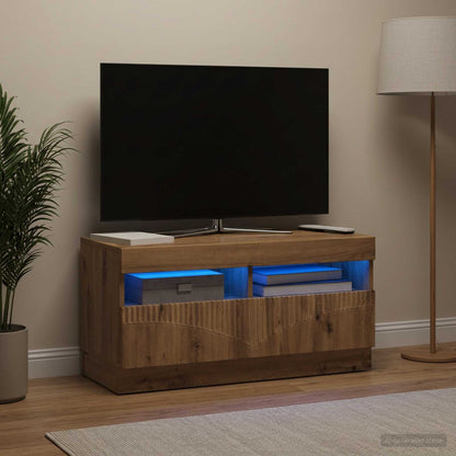 LED TV Cabinet Artisan Oak Engineered Wood