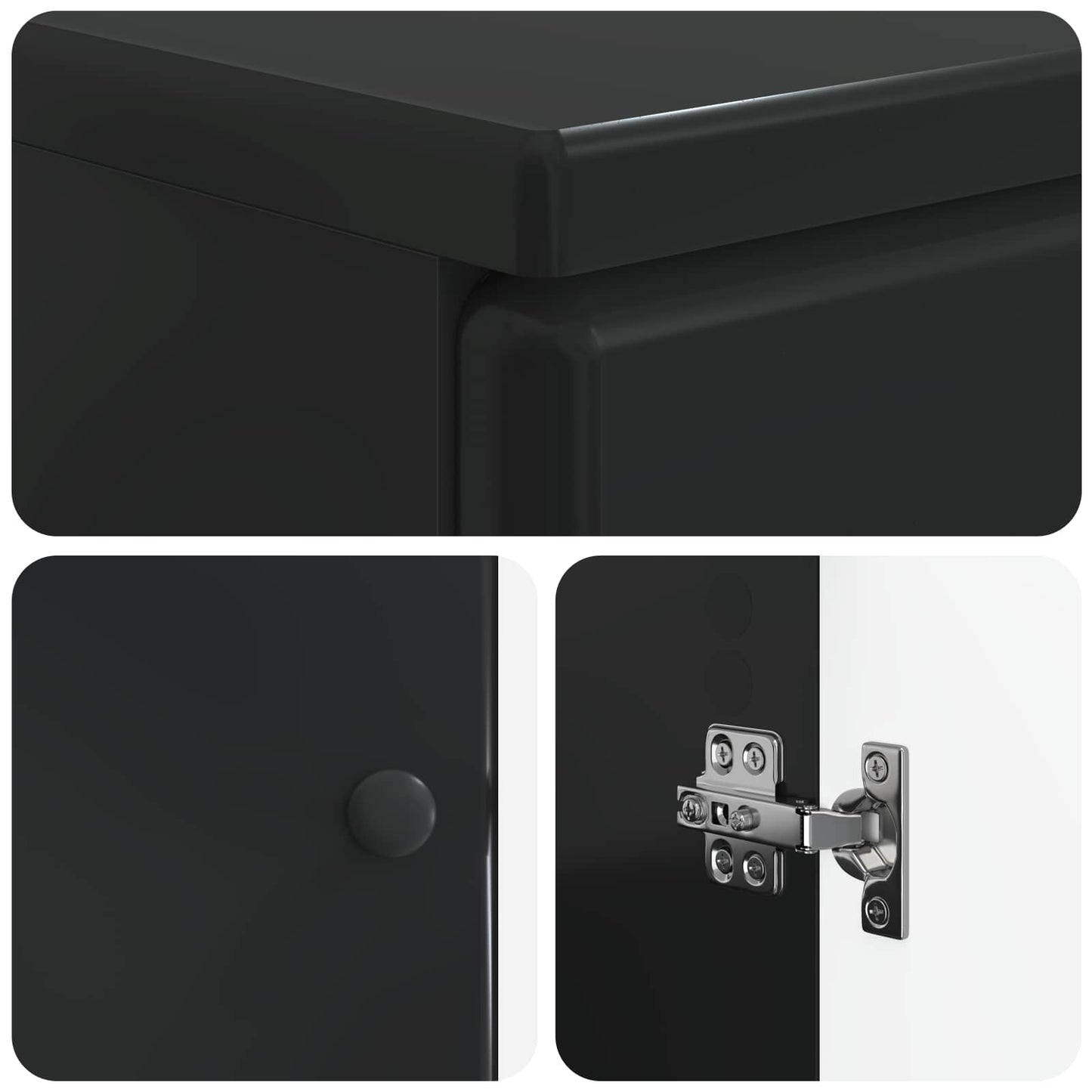 Bathroom Sink Cabinet BREDA Black 59.5 x 31.5x 59 cm