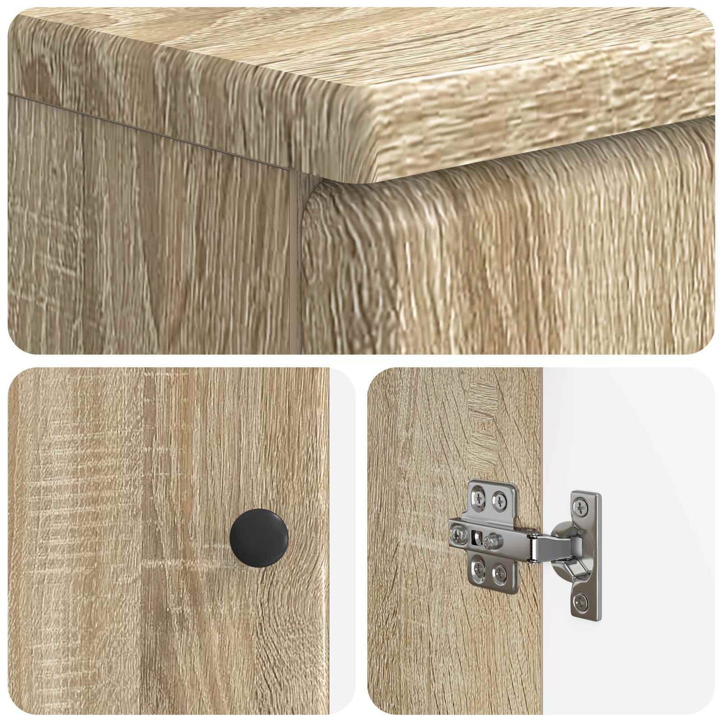Bathroom Sink Cabinet BREDA Sonoma Oak 59.5 x 31.5x 59 cm