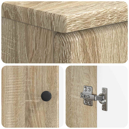 Bathroom Sink Cabinet BREDA Sonoma Oak 59.5 x 31.5x 59 cm
