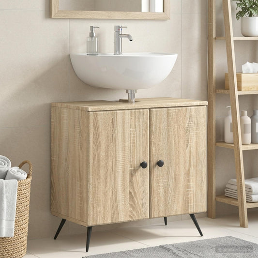 Bathroom Sink Cabinet BREDA Sonoma Oak 59.5 x 31.5x 59 cm