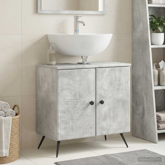 Bathroom Sink Cabinet BREDA Concrete Grey 59.5 x 31.5x 59 cm