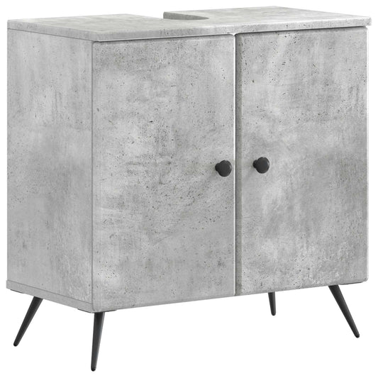 Bathroom Sink Cabinet BREDA Concrete Grey 59.5 x 31.5x 59 cm