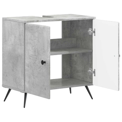 Bathroom Sink Cabinet BREDA Concrete Grey 59.5 x 31.5x 59 cm