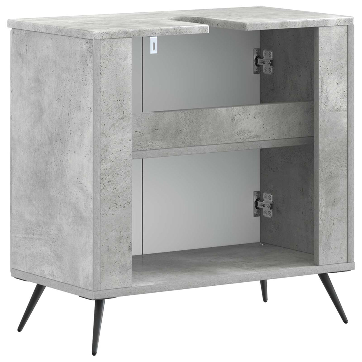 Bathroom Sink Cabinet BREDA Concrete Grey 59.5 x 31.5x 59 cm