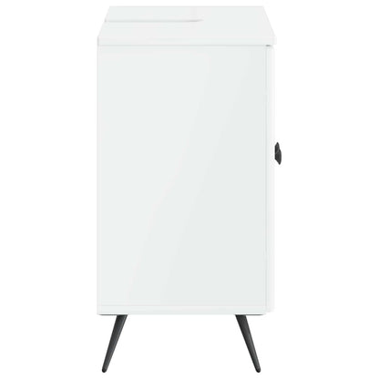 Bathroom Sink Cabinet BREDA High Gloss White 59.5 x 31.5x 59 cm