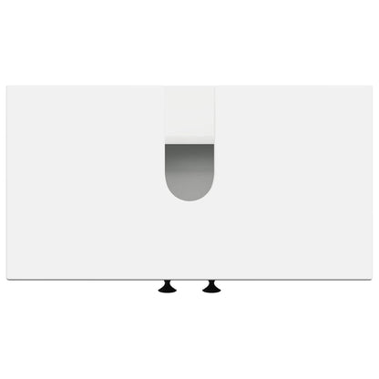 Bathroom Sink Cabinet BREDA High Gloss White 59.5 x 31.5x 59 cm