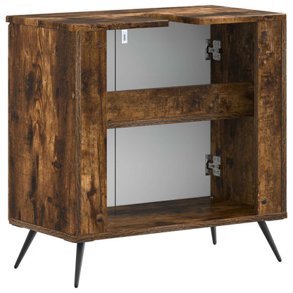 Bathroom Sink Cabinet BREDA Smoked Oak 59.5 x 31.5x 59 cm