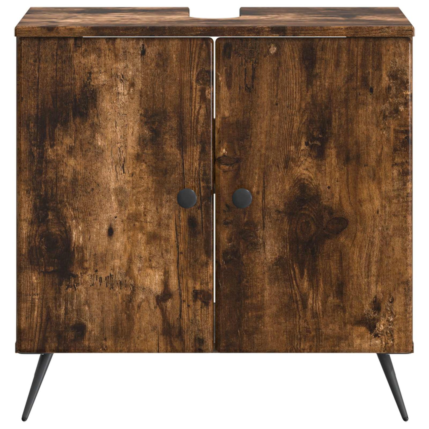 Bathroom Sink Cabinet BREDA Smoked Oak 59.5 x 31.5x 59 cm