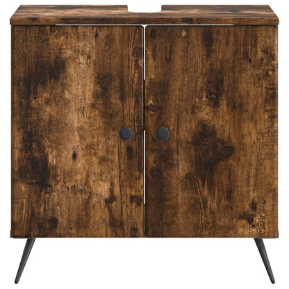 Bathroom Sink Cabinet BREDA Smoked Oak 59.5 x 31.5x 59 cm
