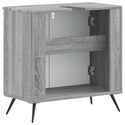 Bathroom Sink Cabinet BREDA Grey Sonoma 59.5 x 31.5x 59 cm