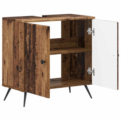 Bathroom Sink Cabinet BREDA Old Wood 59.5 x 31.5x 59 cm