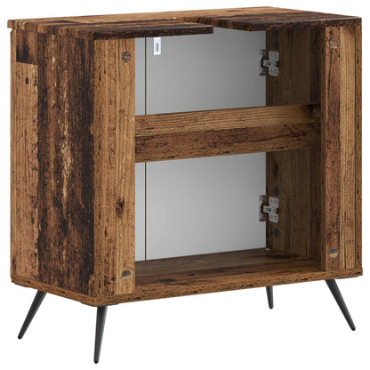 Bathroom Sink Cabinet BREDA Old Wood 59.5 x 31.5x 59 cm