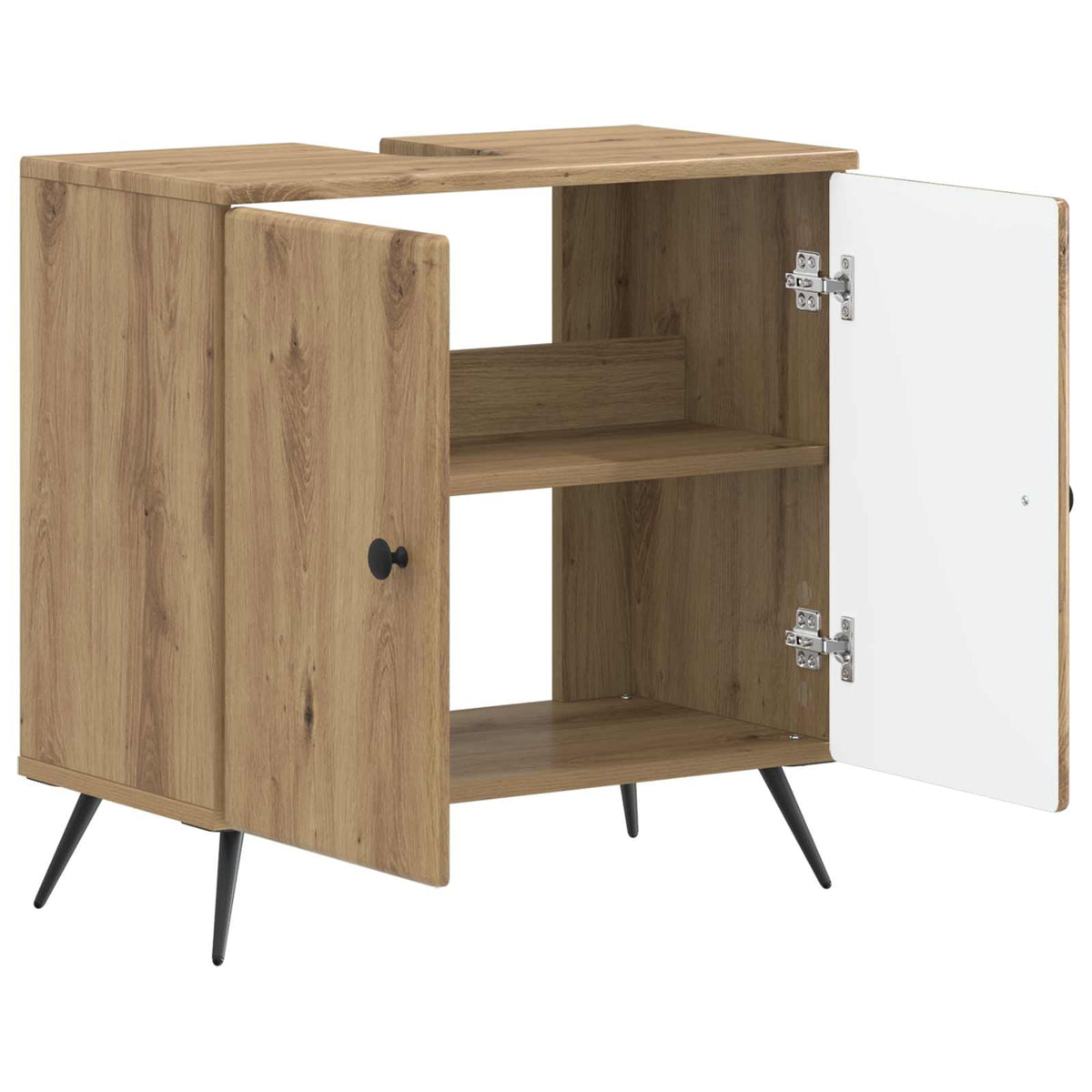 Bathroom Sink Cabinet BREDA Artisan Oak 59.5 x 31.5x 59 cm