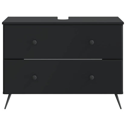 Bathroom Sink Cabinet BREDA Black 82 x 41x 59 cm