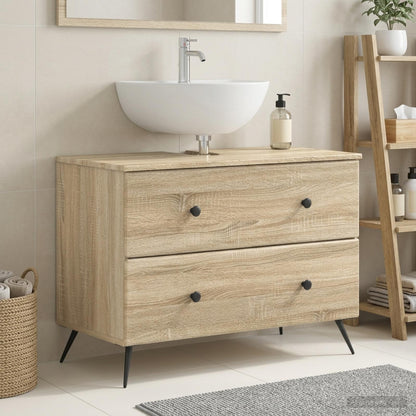 Bathroom Sink Cabinet BREDA Sonoma Oak 82 x 41x 59 cm