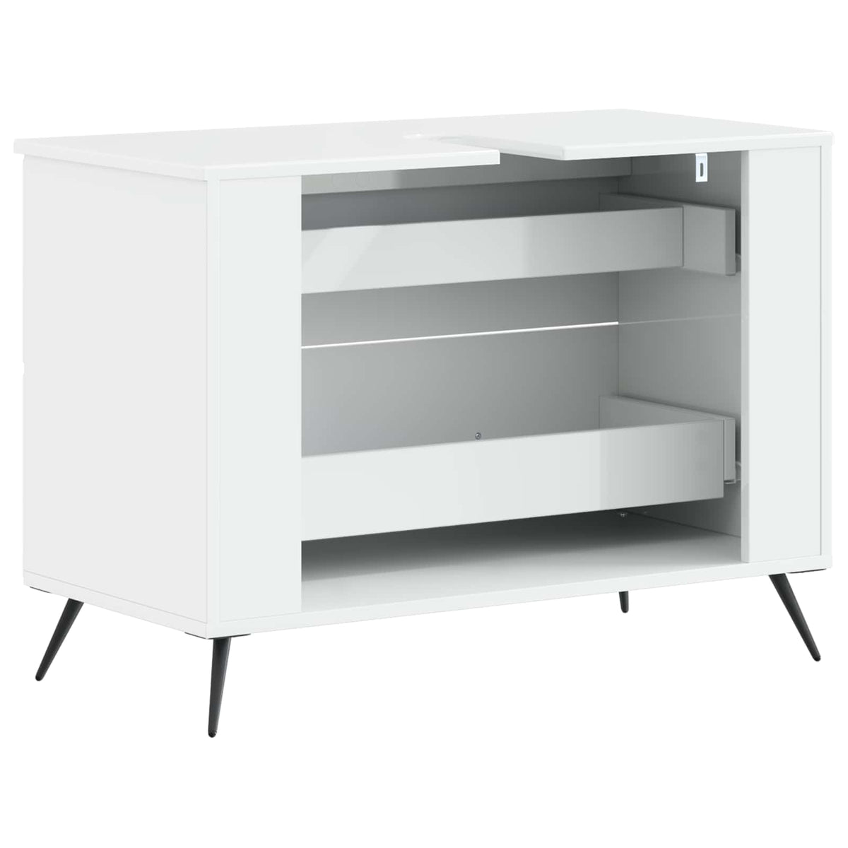Bathroom Sink Cabinet BREDA High Gloss White 82 x 41x 59 cm