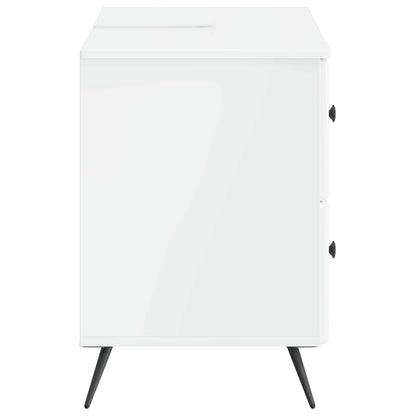 Bathroom Sink Cabinet BREDA High Gloss White 82 x 41x 59 cm