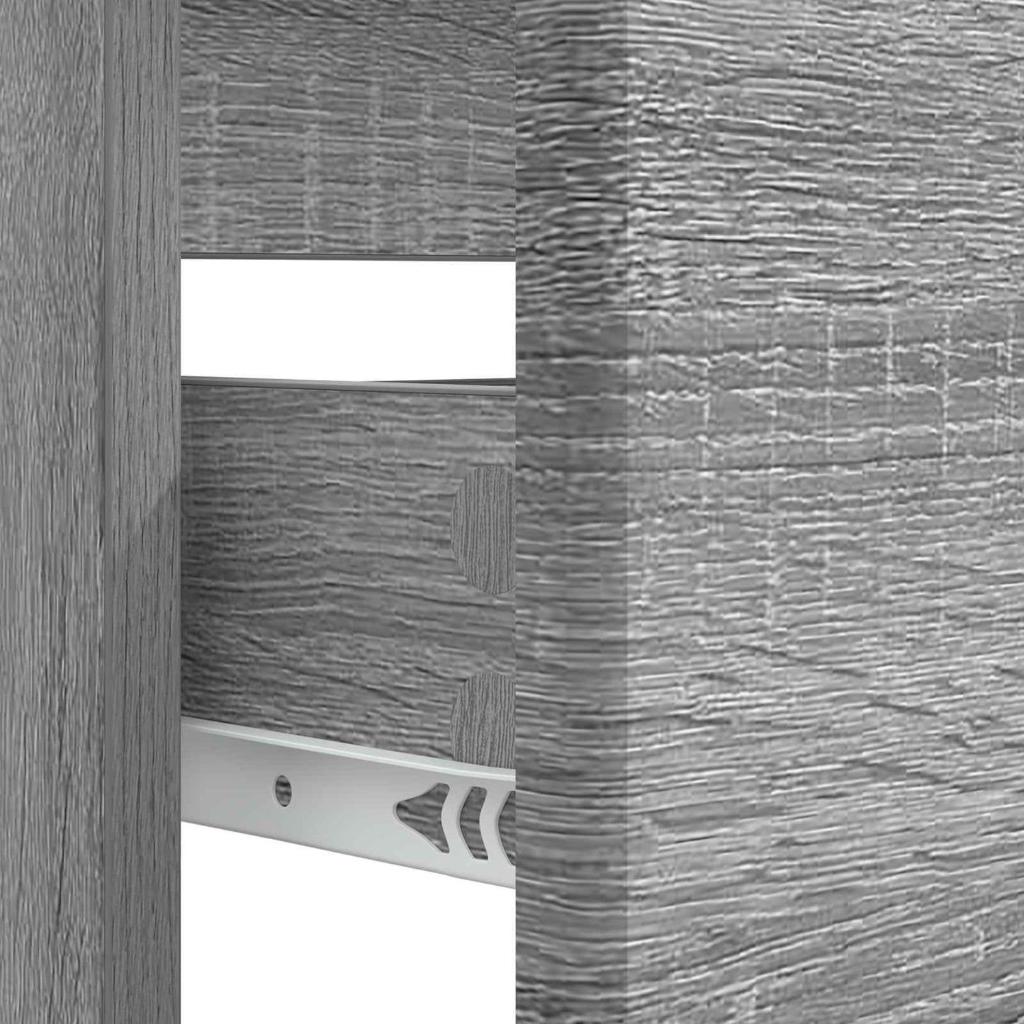 Bathroom Sink Cabinet BREDA Grey Sonoma 82 x 41x 59 cm
