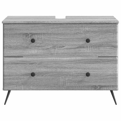 Bathroom Sink Cabinet BREDA Grey Sonoma 82 x 41x 59 cm