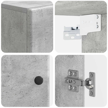 Bathroom Wall Cabinet BREDA Concrete Grey 30 x 31 x 59 cm