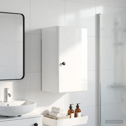 Bathroom Wall Cabinet BREDA High Gloss White 30 x 31 x 59 cm