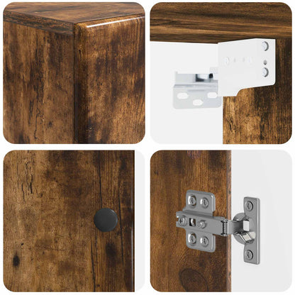 Bathroom Wall Cabinet BREDA Smoked Oak 30 x 31 x 59 cm
